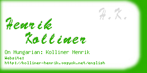 henrik kolliner business card